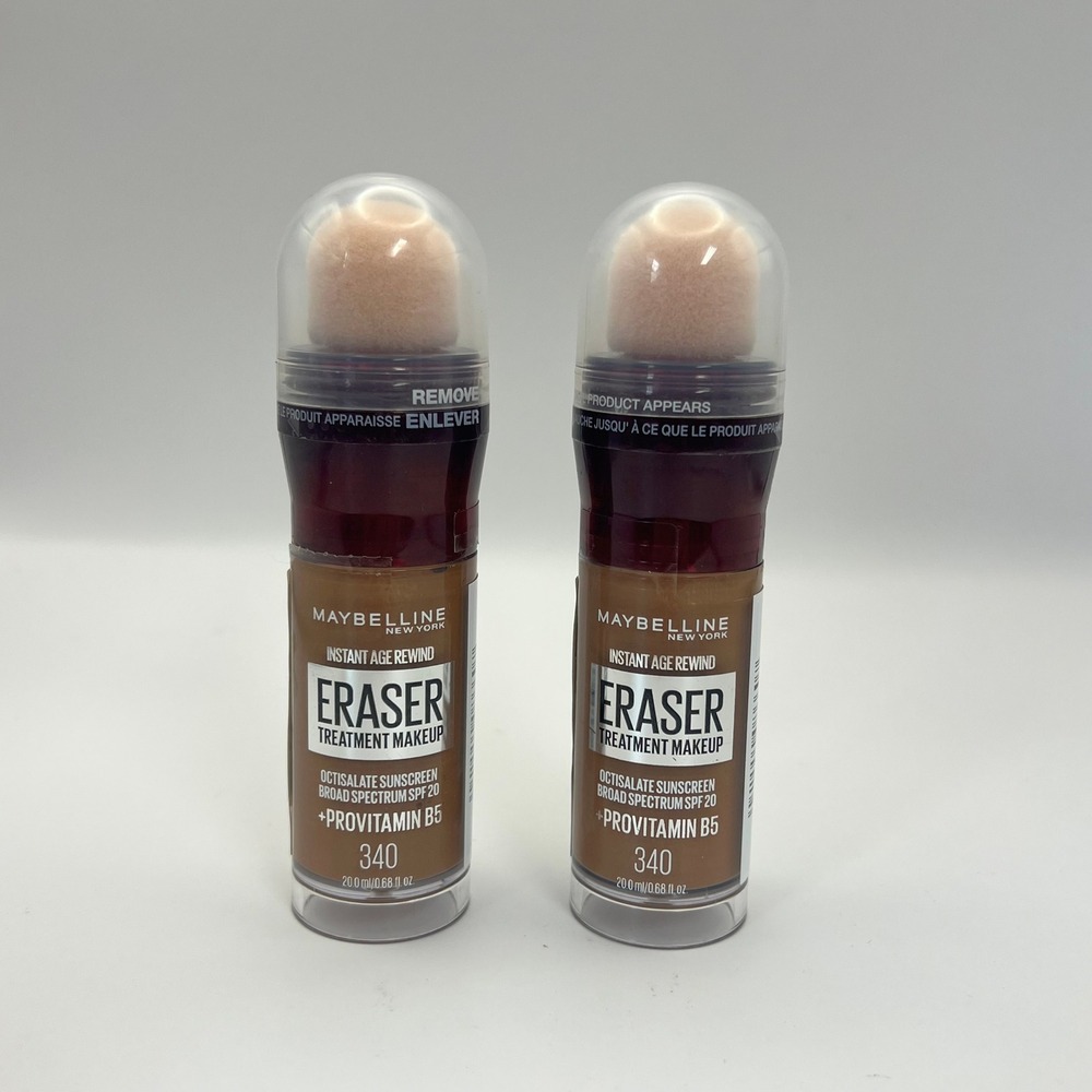 Maybelline Instant Age Rewind Eraser Treatment Makeup SPF 20 Shade 340 2-Pack